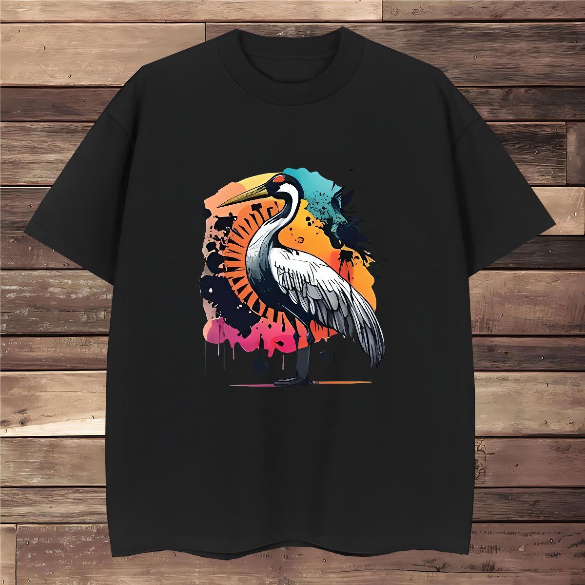 New Man T Shirts 230g Pure Cotton bird High Street Hip Hop Top Tees Breathable Classic Tshirts Skull