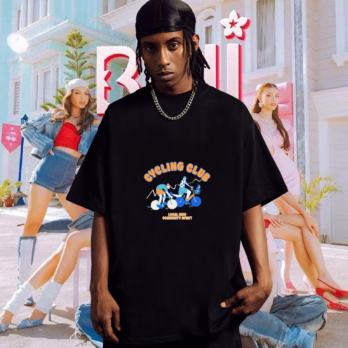 T-Shirts 230g 100% Cotton Lines Outdoor Breathable Short Sleeve Custom Print Oversized Men Tops Tees Designer Fashion Cool Design Tshirts