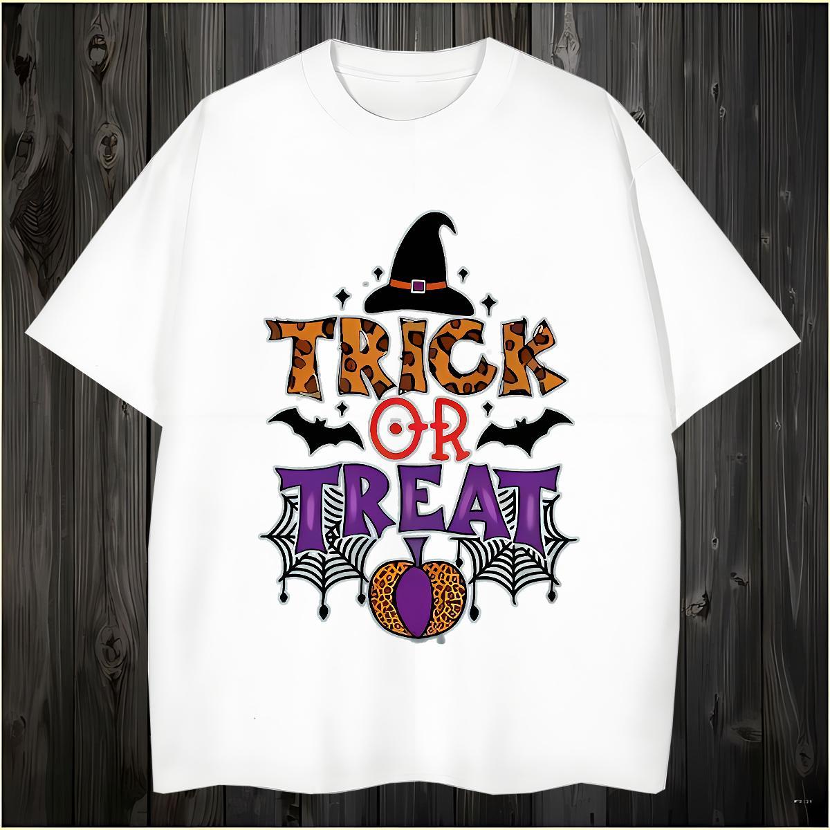 T shirt 100% Cotton 230g halloween High Street Hip Hop Pure Cotton Cartoon Print Mens Tshirts New Arrival Loose Wear