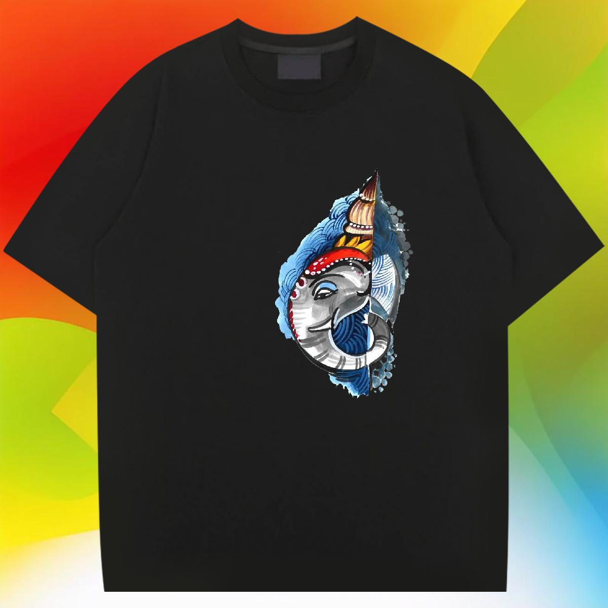 Unisex Tshirt for Man Woman 230g Cotton Hip Hop Street Elephant Oversized Crew Neck Fashion Design T-Shirts Top Tees