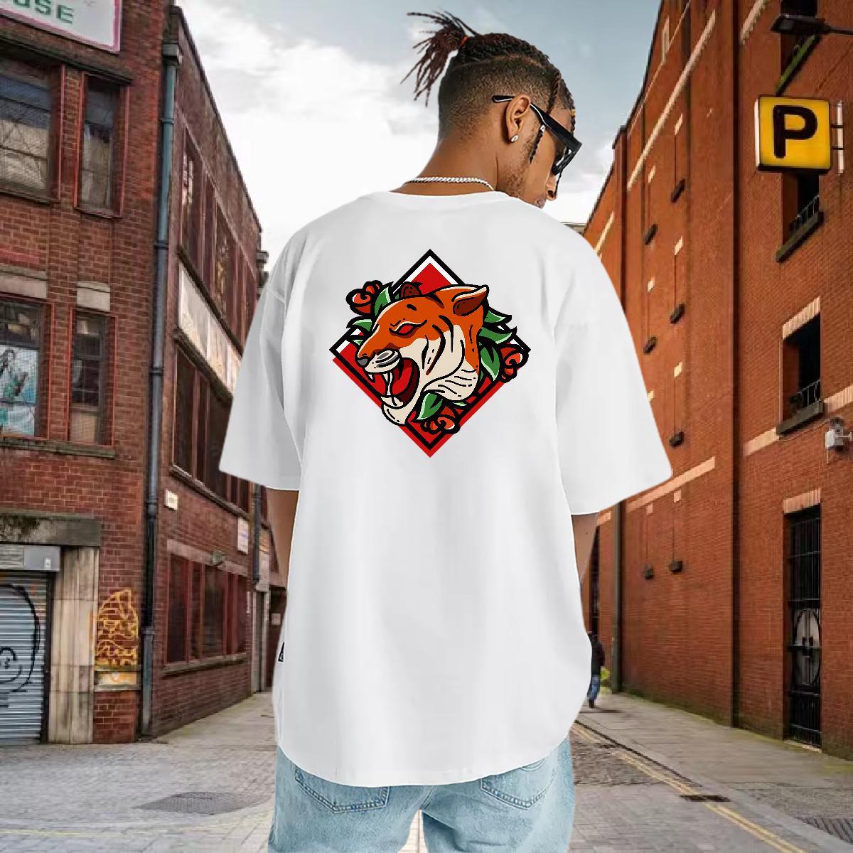 Wholesale Men Tshirts 230g 100% Cotton Men T Shirts Casual Beach Round Neck Short Sleeve White Plus Size 2024 New Clothes