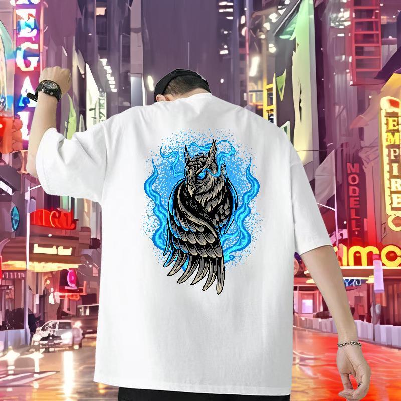Fashion Men T Shirts 230g 100% Cotton cool Home Outdoor Clothings O-Neck Short Sleeve Wholesale Men Tops Tees Cartoon Print