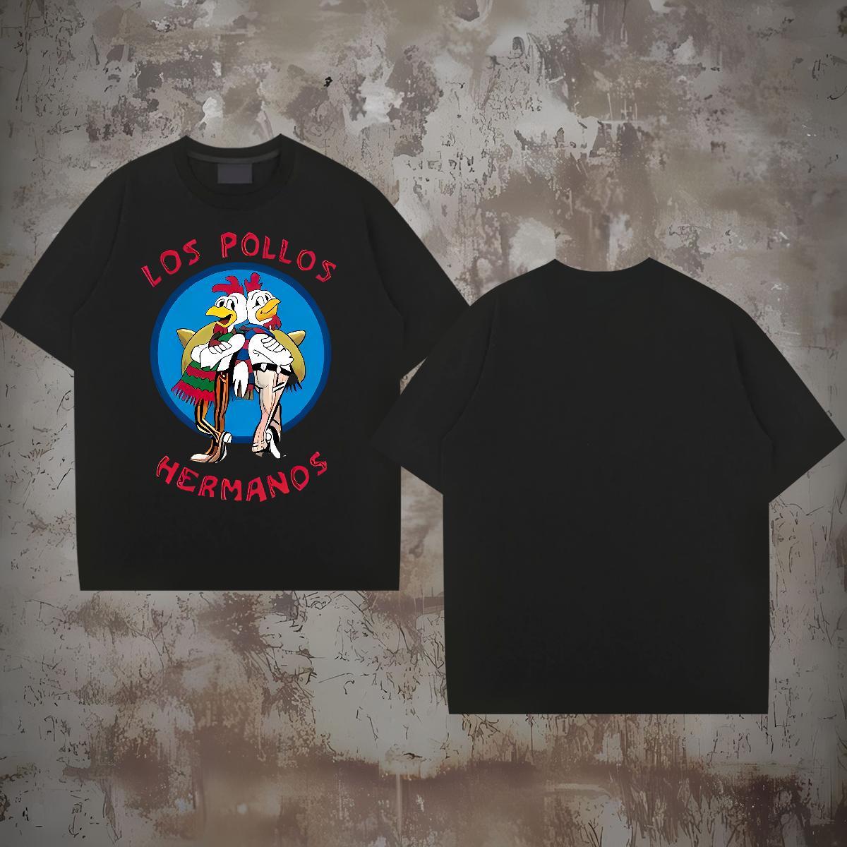2024 New T-Shirts 230g Pure Cotton duck Street Casual Clothings Short Sleeve Soft Wholesale Mens Tshirts Cartoon Printing L-4XL