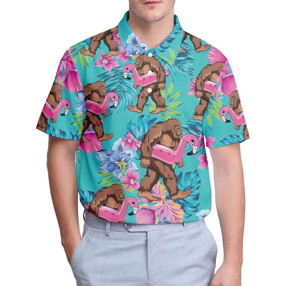 Fashion Mens Polo shirt Golf Shirts for Men Funny Hawaiian Crazy Print Mens Polo Shirt Polos shirts tshirt Casual tops summer clothes Short sleeve