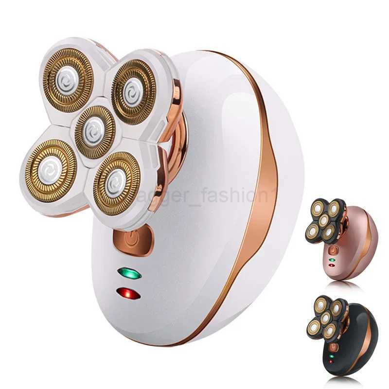 5 Heads Electric Shaver Men Head Polish Hair Trimmer USB Rechargeable Washable 4D Floating Shaving Machine Wet Dry RazorsXJ240806