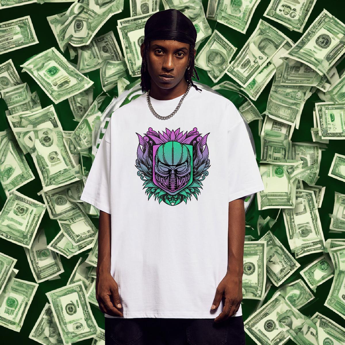 Loose Men Clothes T-Shirt 230g Cotton Summer Casual ET Graphic O-Neck Short Sleeve Wholesale T-Shirts for Men Tops Tees