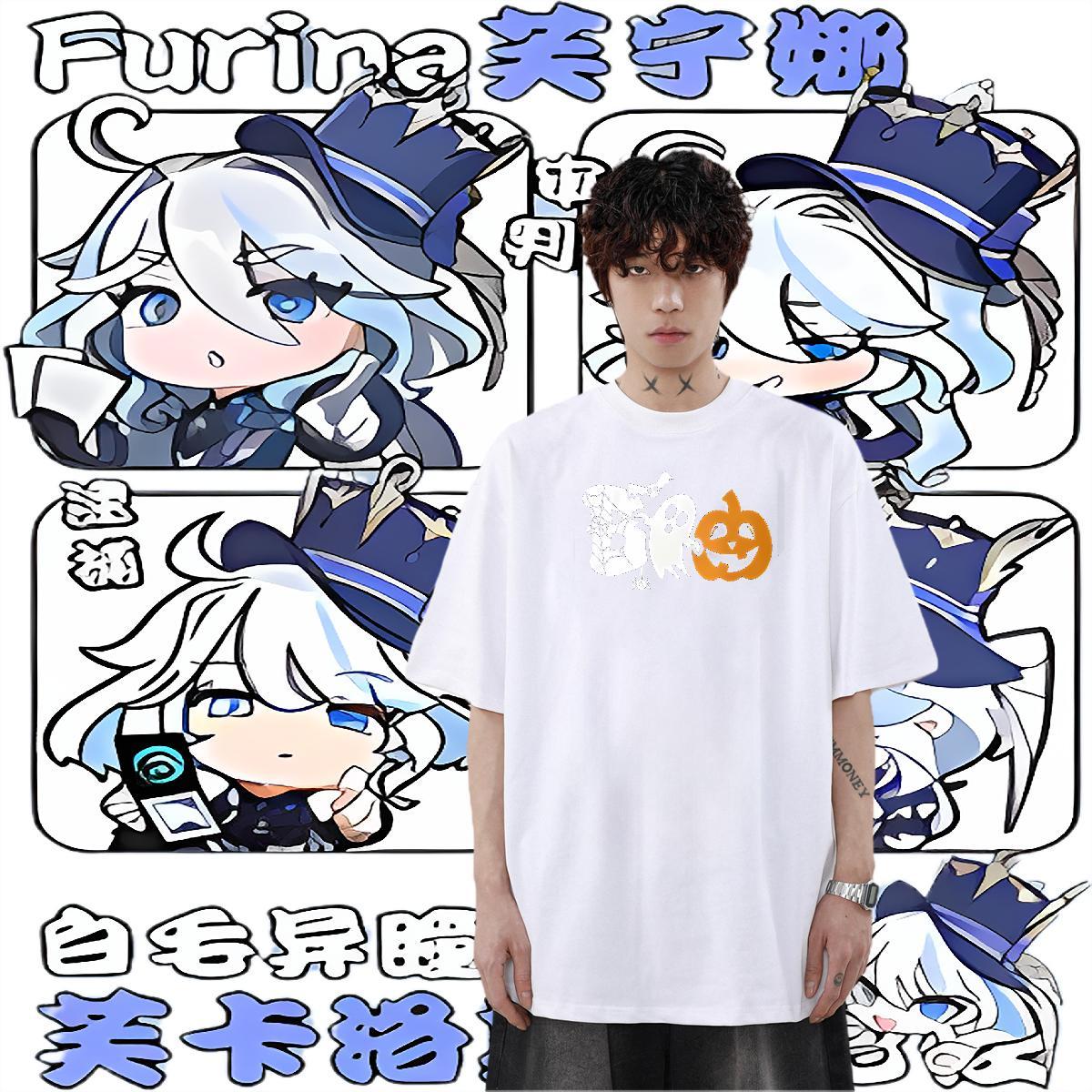 2024 New T shirt 100% Cotton 230g halloween Daily Wear Tee Shirt Breathable Crew Neck Designer Men Tops Tees DIY Printed