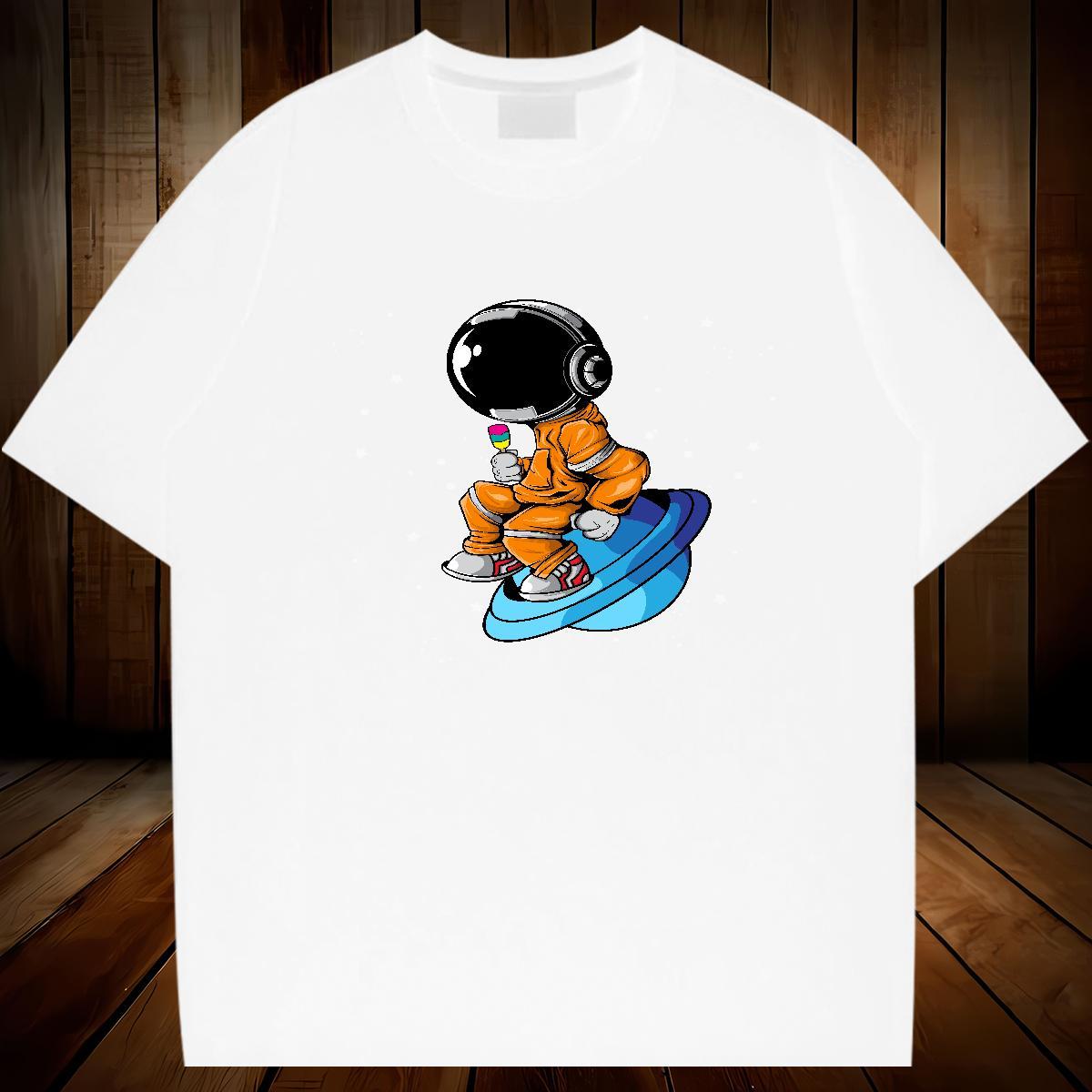 T-Shirts 100% Cotton 230g universe Street wear Hip Hop O Neck Short Sleeves Custom Anime Men Clothes T-Shirt New Wholesale Polos