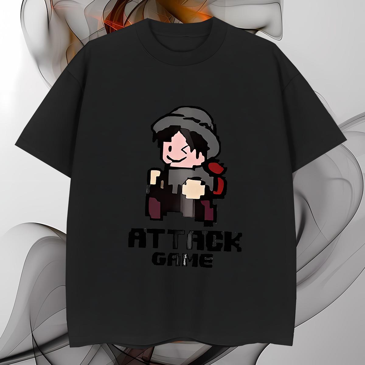 T Shirt For Man 230g 100% Cotton game Street Wear O Neck Short Sleeves DIY Men Clothes T-Shirt Classic Casual TOP Quality Tshirts