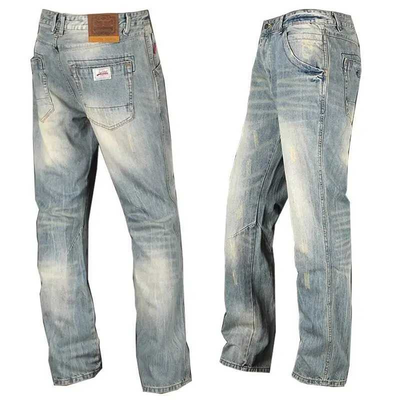 Mens Boot Cut Jeans Slightly Flared Slim Fit Blue Black Trousers Designer Classic Male Stretch Washed Street Denim Vintage PantsM240803