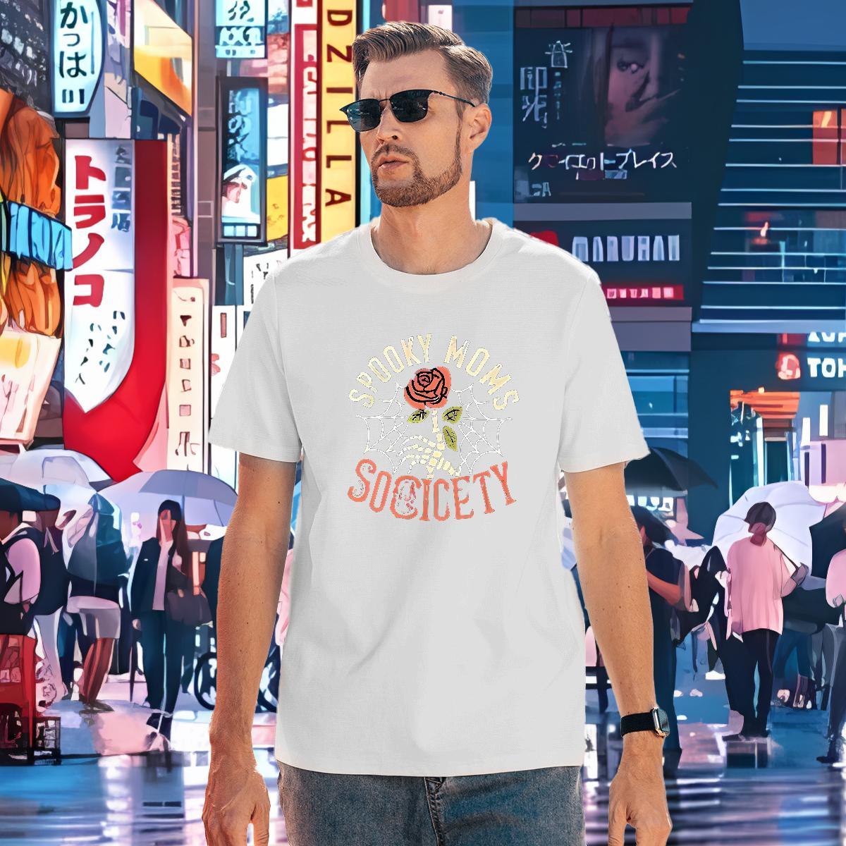 Factory Direct Mens T Shirts 230g Cotton halloween Outdoor Polos Round Neck Short Sleeve Classic Tshirts DIY Logo Oversized