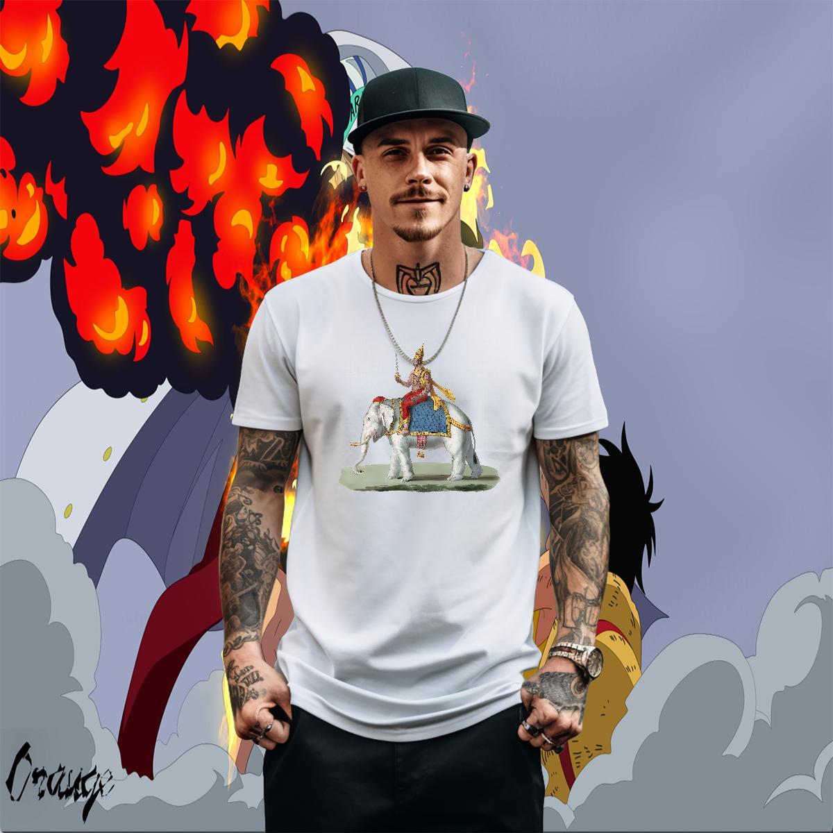 Cool Design Couples T Shirts 230g Pure Cotton Daily Wear elephant Oversized 3XL 4XL Breathable Short Sleeve Brand T-Shirts for Men Clothes