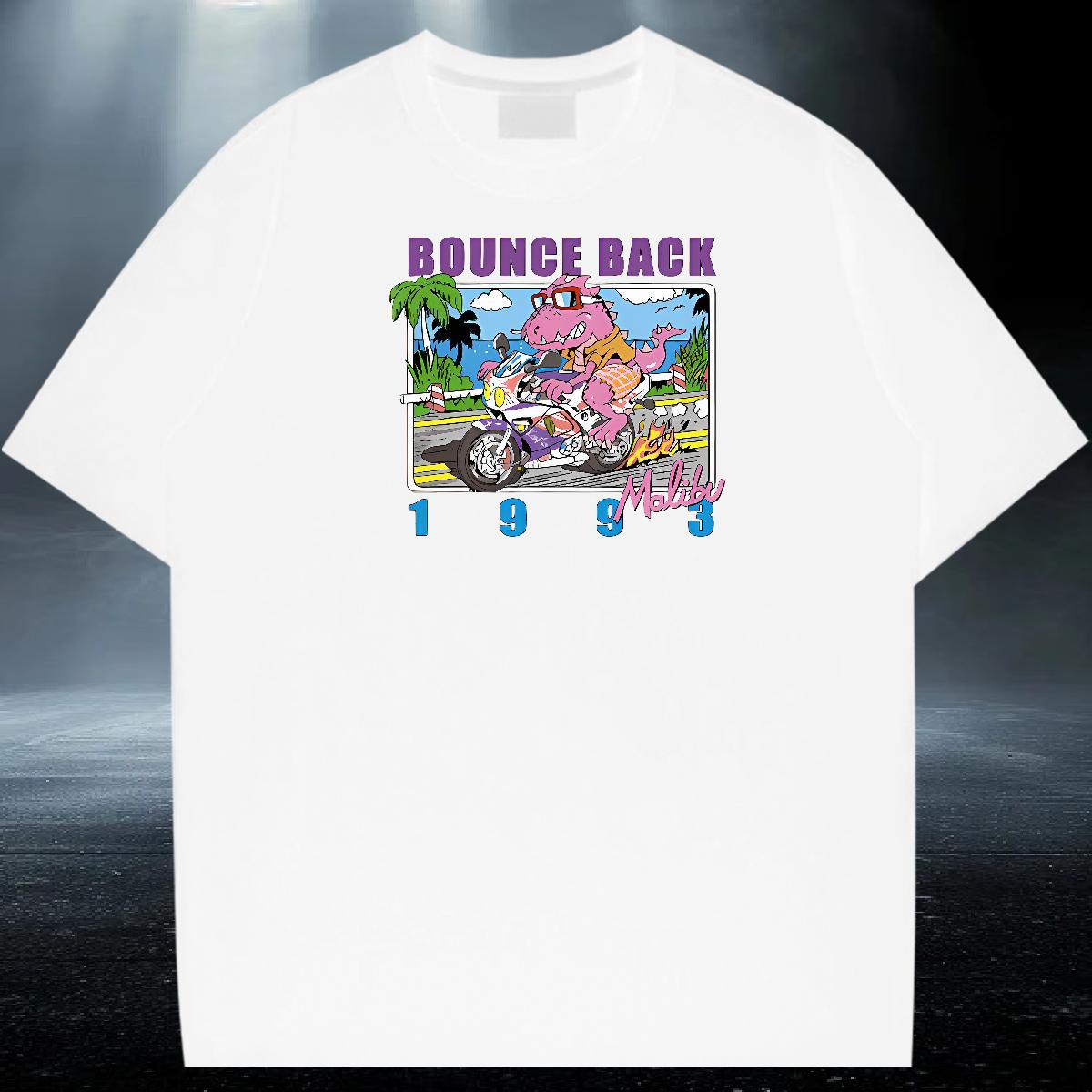 2024 DIY Man T Shirts 230g 100% Cotton dinosaur Anime Printing Street Tee Shirt Round Neck Short Sleeve Soft Men Clothes T-Shirt DIY Printed