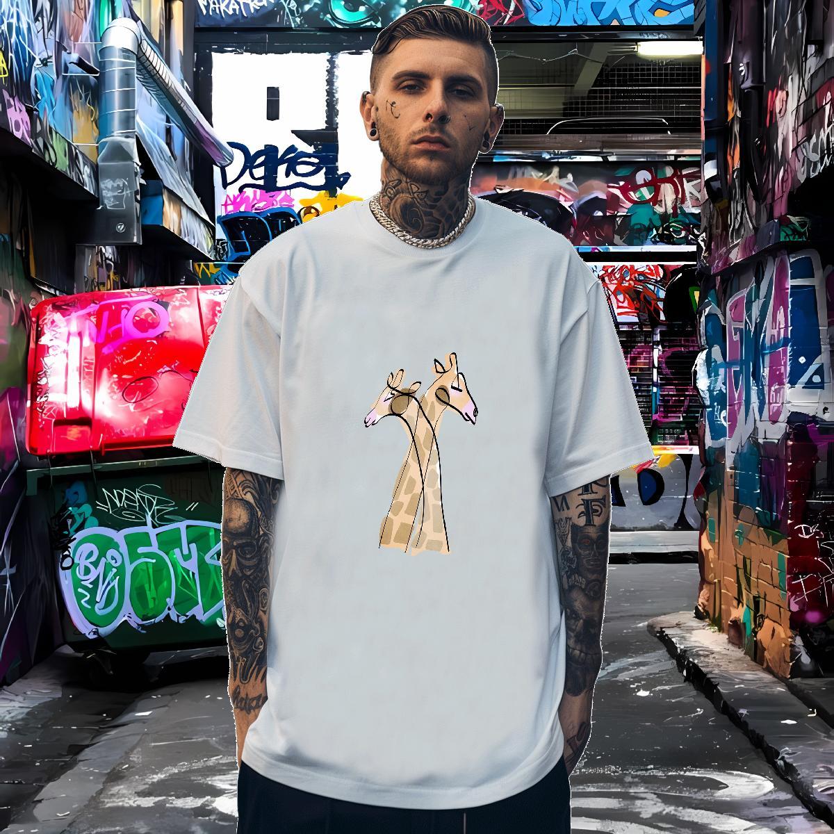 Unisex Tshirt for Man Woman 230g Pure Cotton Deer Men T Shirts Home Outdoor Breathable Soft Custom Printing Designer Fashion Tees