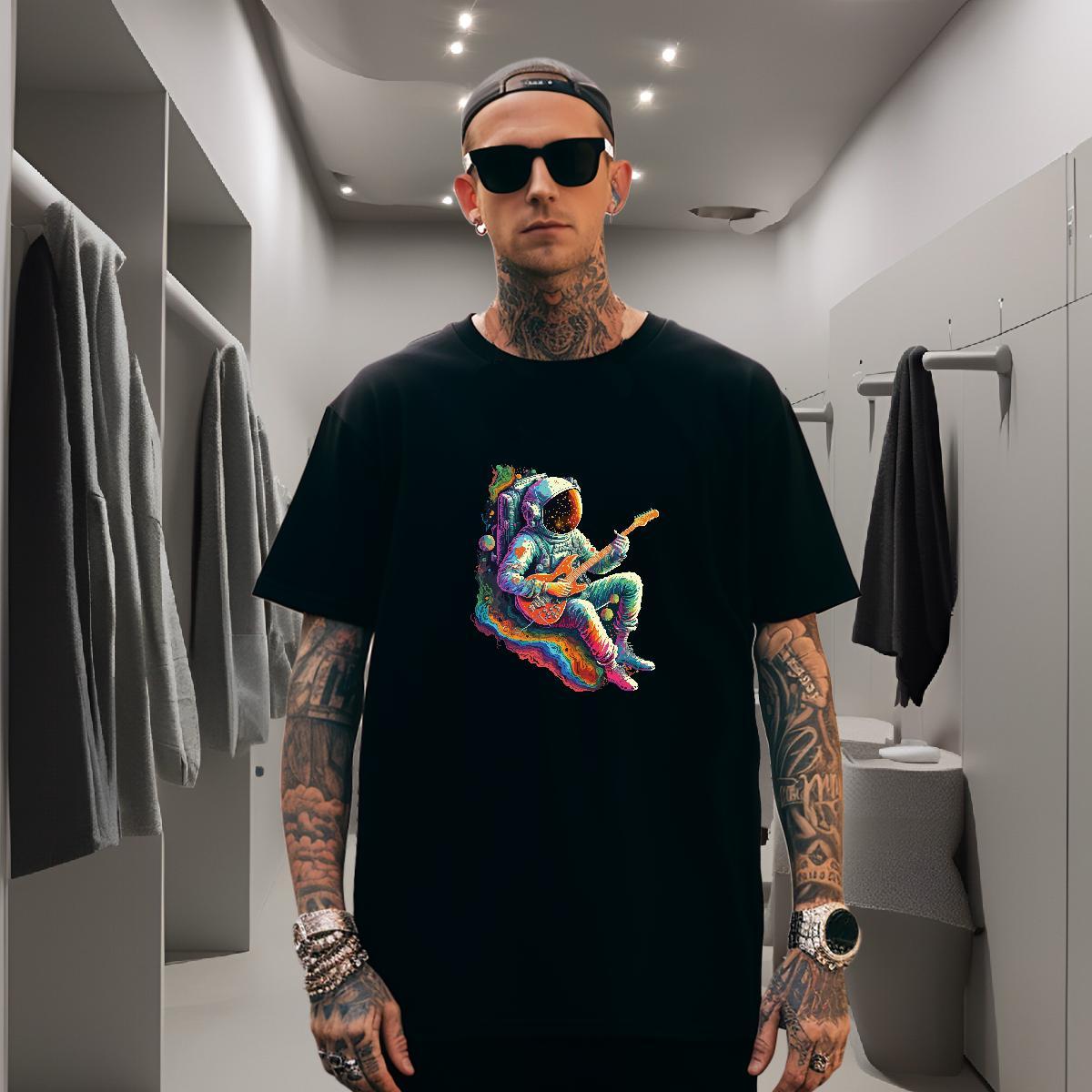 T Shirts Men 230g 100% Cotton universe Spring Summer Crew Neck Breathable DIY Men Tees DIY Customized Unisex Top Tees