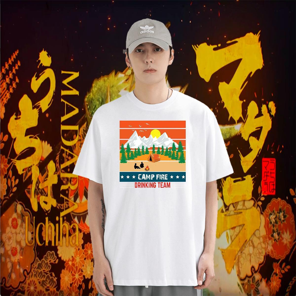 T Shirt For Man 230g Cotton tree Daily Wear Pure Cotton Floral Print Couples T Shirts 2024 TOP Quality Tees