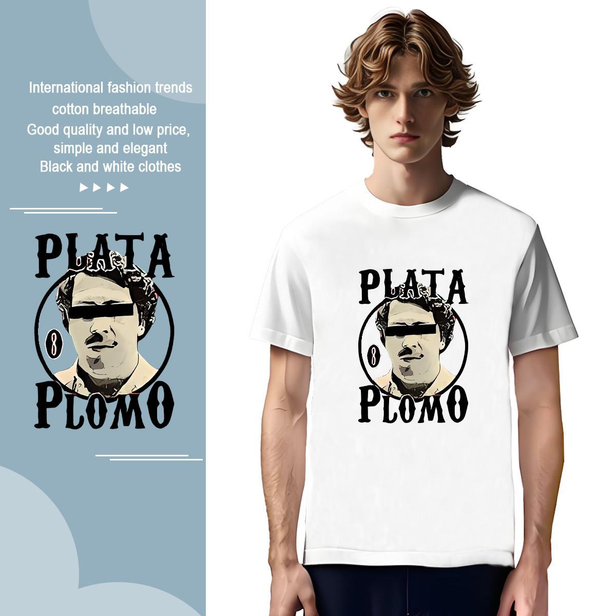 T shirt 100% Cotton 230g portrait Casual O-Neck Short Sleeve Oversized 3XL 4XL Men Tops Tees Fashion Designer High Quality Clothes