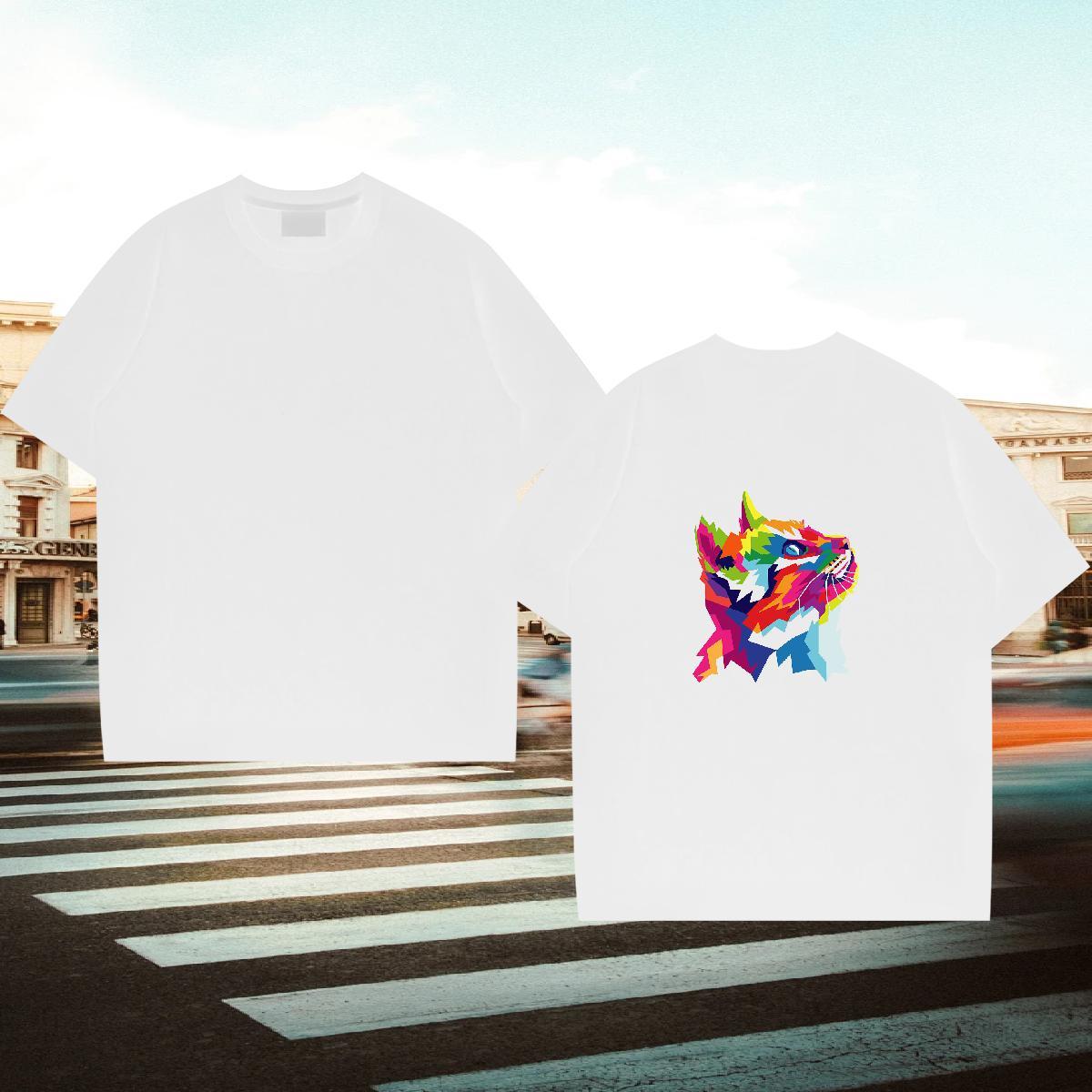Casual New Men T Shirts 230g Pure Cotton cute Daily Wear Clothes Round Neck Short Sleeve Comfortable Tshirts Customized