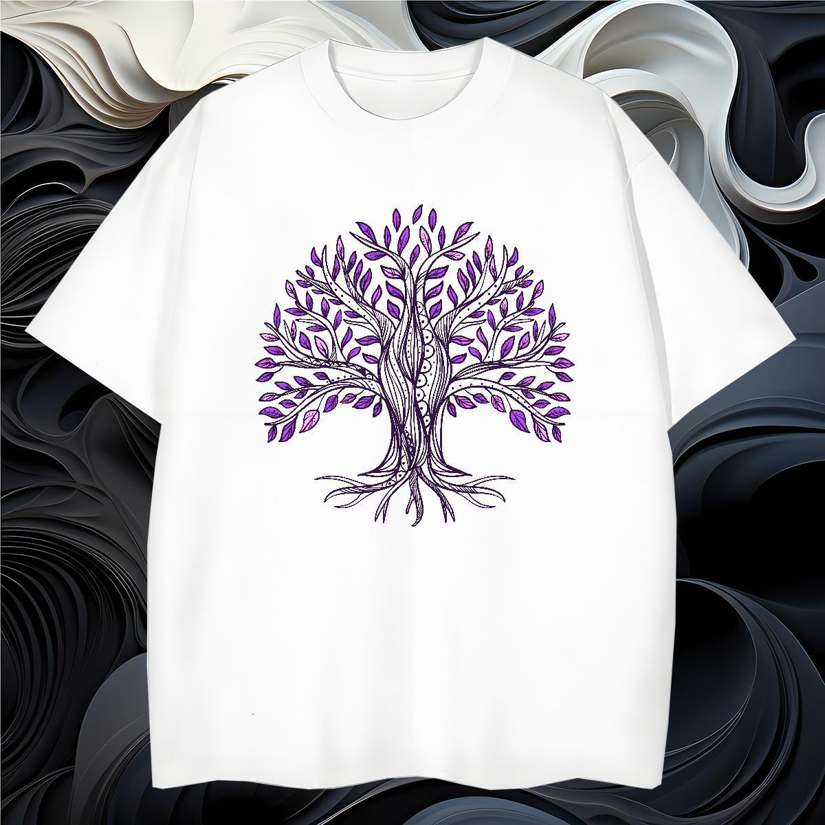 T Shirts Men 230g 100% Cotton tree Sport Breathable Short Sleeve Custom Printing Men Tees Classic Popular Polos