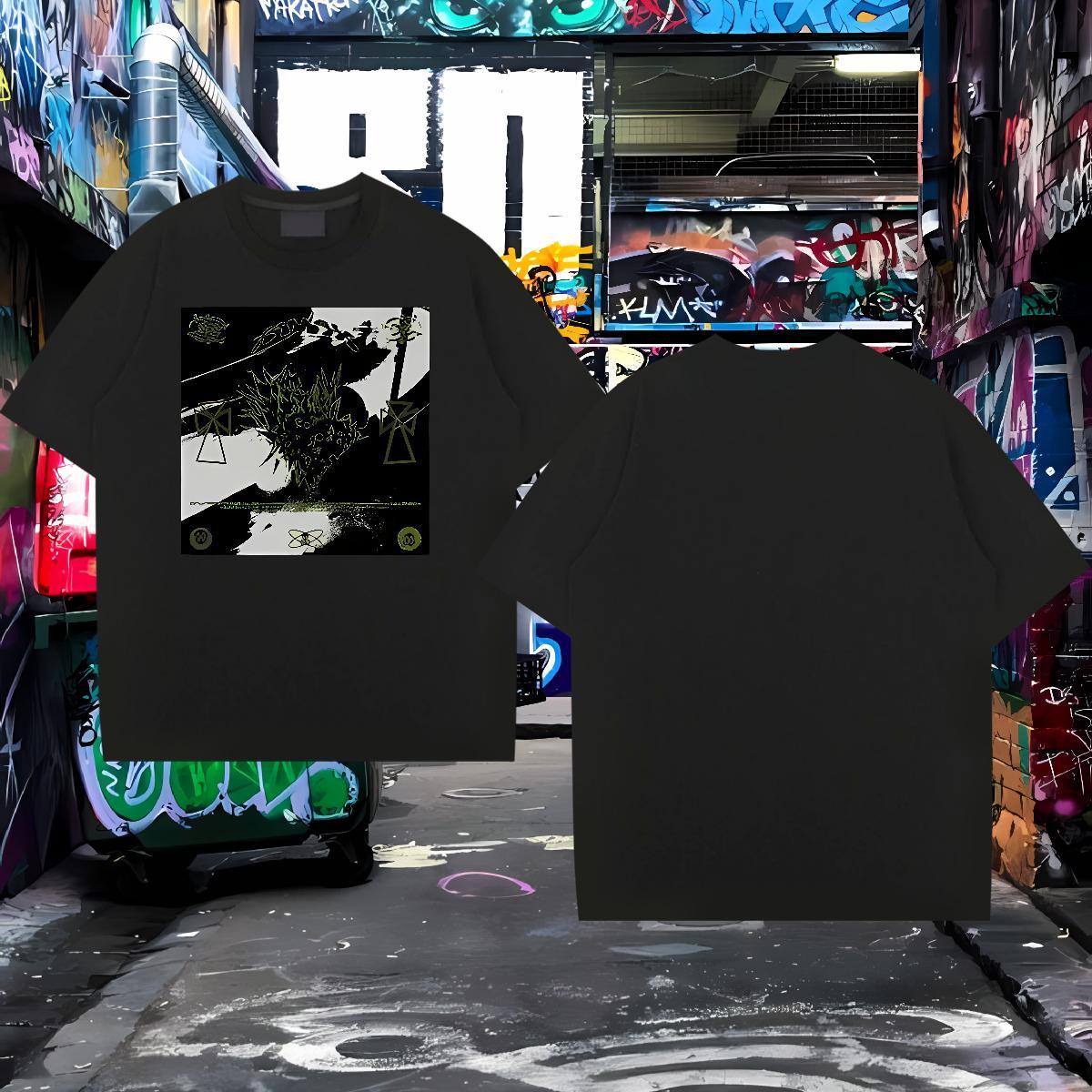 Stylist Mens T Shirts 100% Cotton 230g halloween Hip Hop Tops Tees Short Sleeve O-Neck Loose Fit Men Tees Custom Cartoon