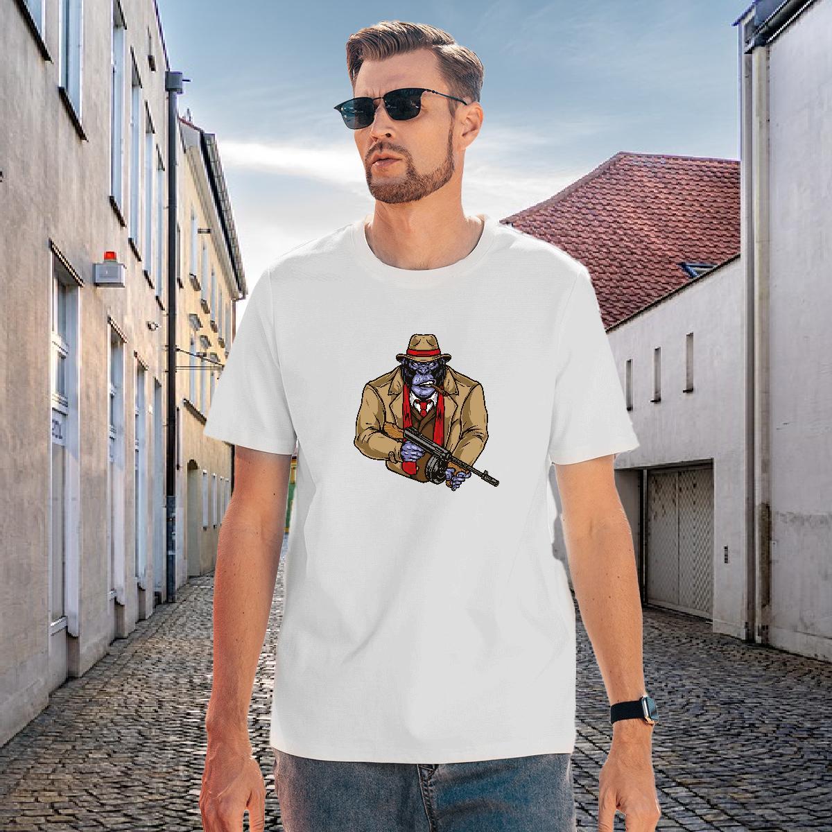 DIY Customized T-Shirts 230g 100% Cotton Street wear Hip Hop Tees O-Neck Short Sleeve High Quality Tshirt for Man Woman Plus Size Cartoon