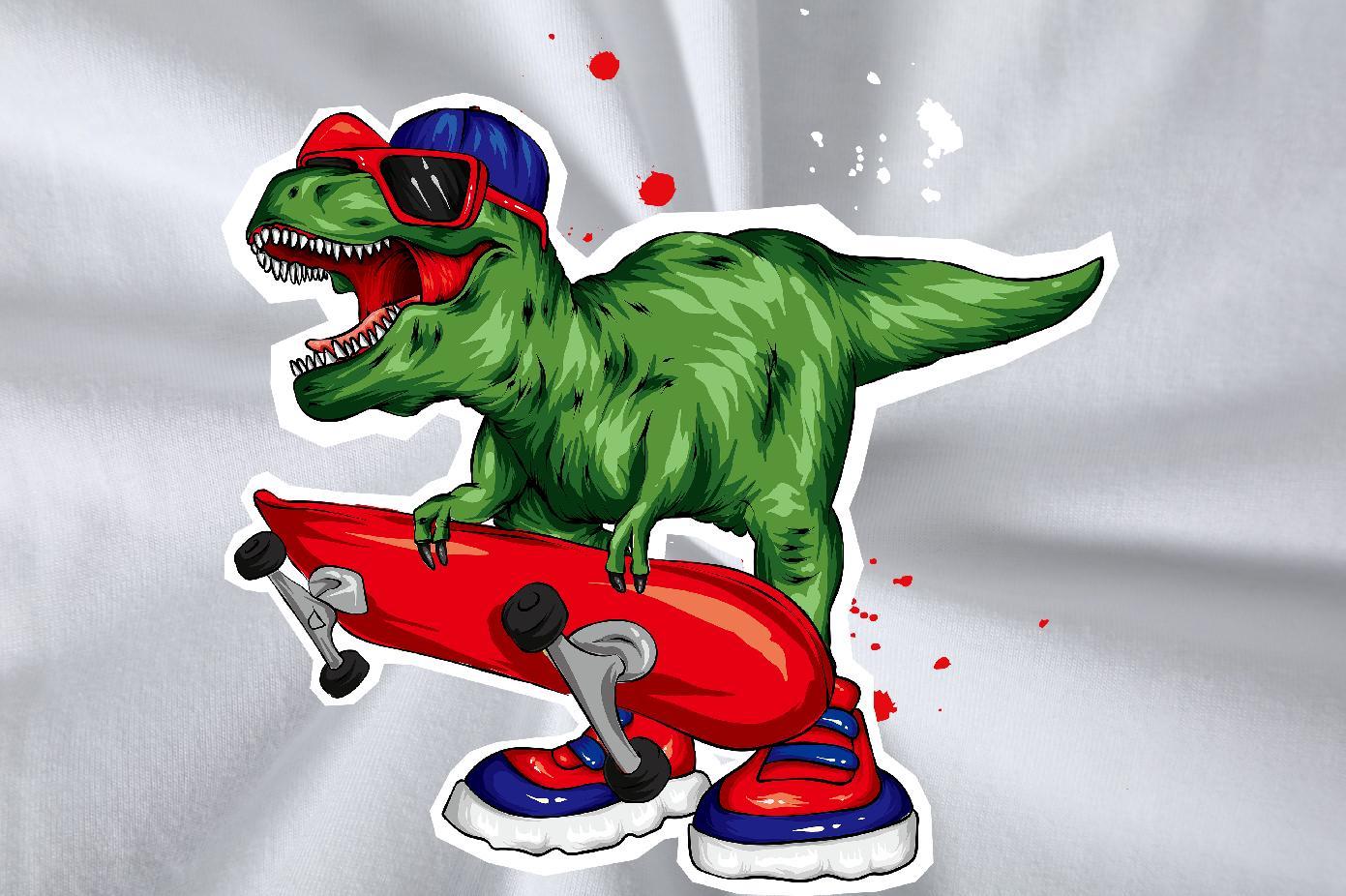 Fashion Design Mens T Shirts 230g Cotton dinosaur Beach Polos Round Neck Short Sleeve TOP Quality Tshirts DIY