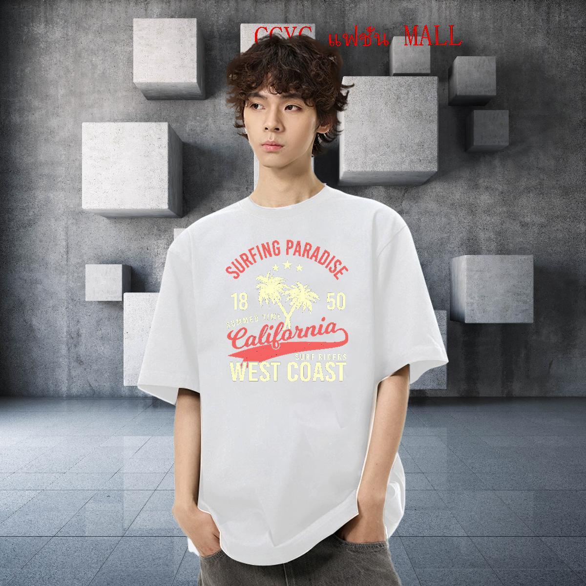 Loose Men Clothes T-Shirt 100% Cotton 230g Casual tree Black Oversized Pure Cotton Designer Fashion T-Shirts for Men Tops Tees