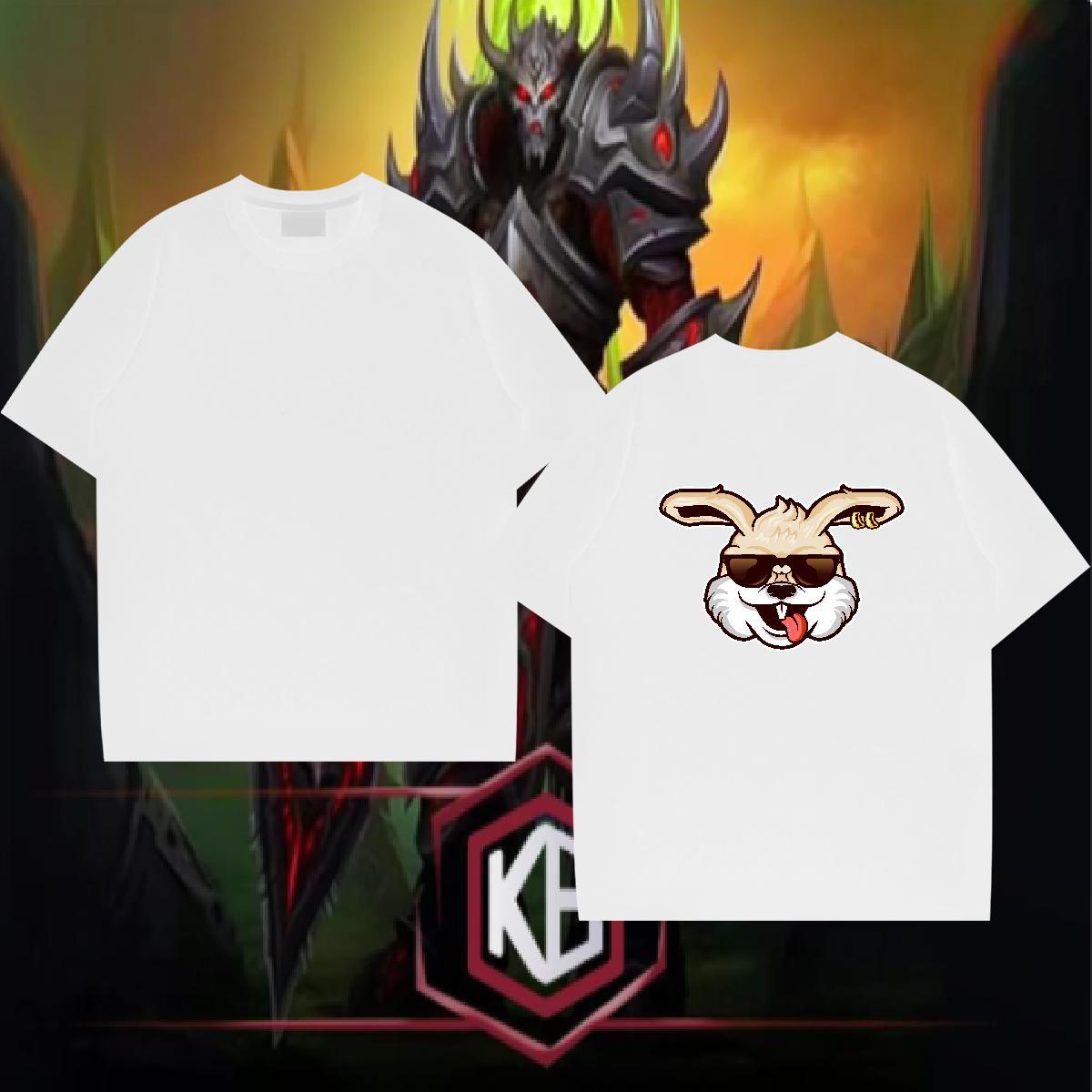 Fashion Design T-Shirts 230g 100% Cotton rabbit Casual Beach Top Tees Breathable Crew Neck Cool Design Tshirts DIY Printed