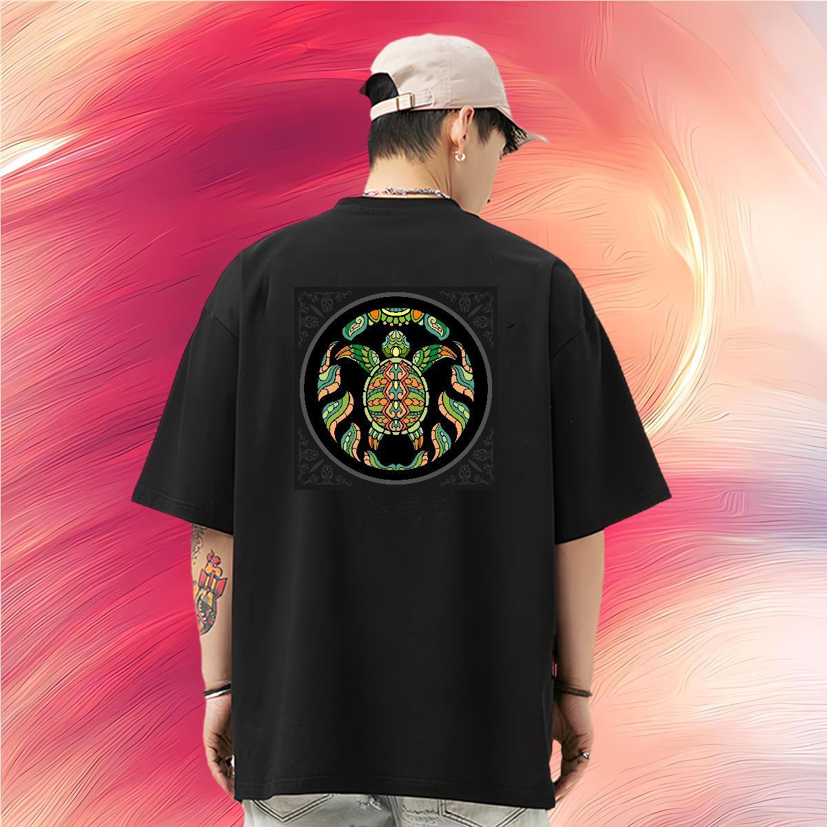 Factory Direct Mens T Shirts 230g Cotton tortoise Outdoor Tees Shirts Breathable Short Sleeve High Quality Men Clothes T-Shirt Customized