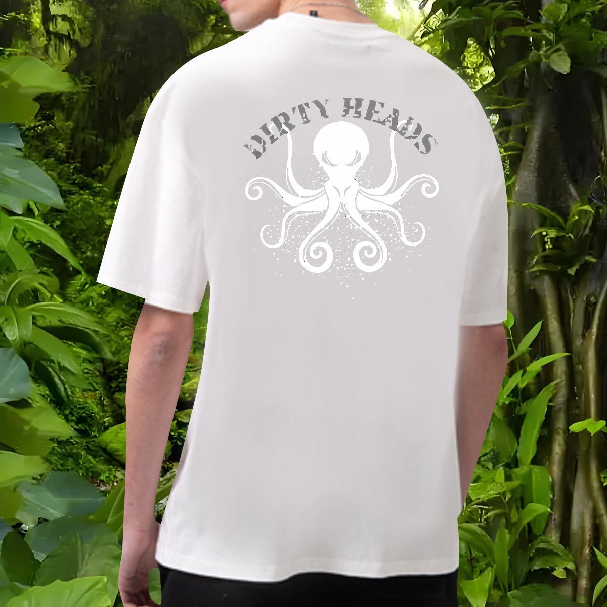 2024 T shirt 230g 100% Cotton octopus Daily Outfit Clothings Pure Cotton Classic Men Clothes T-Shirt Anime