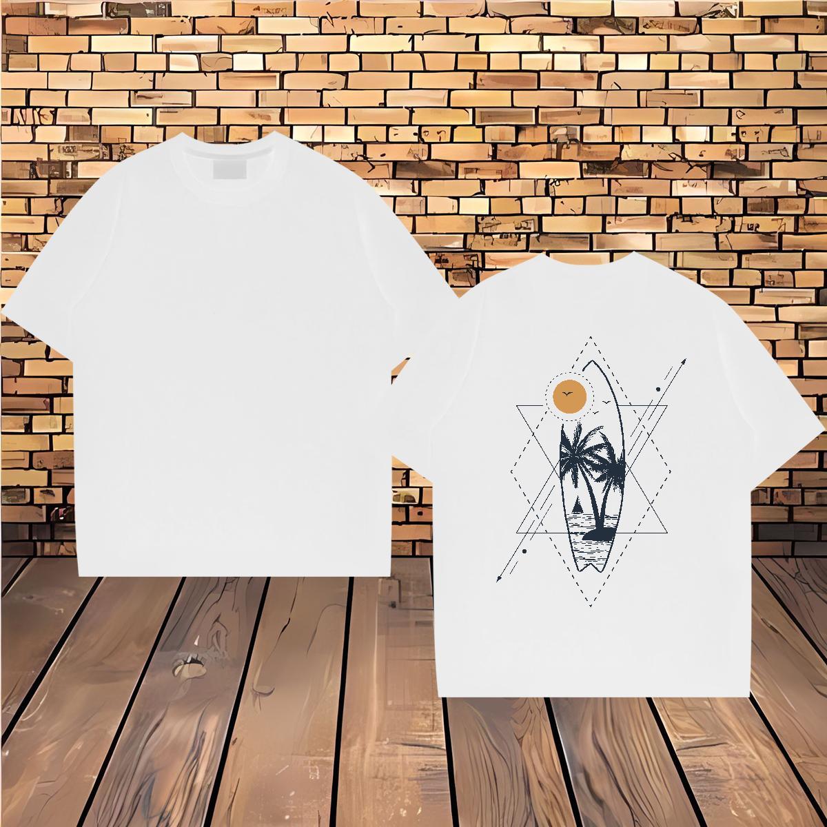 New Arrival Men T Shirts 100% Cotton 230g tree Anime Printing Street Wear Breathable Unisex Tshirt for Man Woman DIY