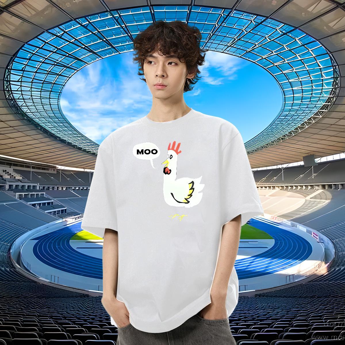 Wholesale Men Clothes T-Shirt 230g Cotton Street wear Hip Hop cartoon Plus Size Custom Crew Neck Breathable Fashion Design T-Shirts for Men Tops Tees