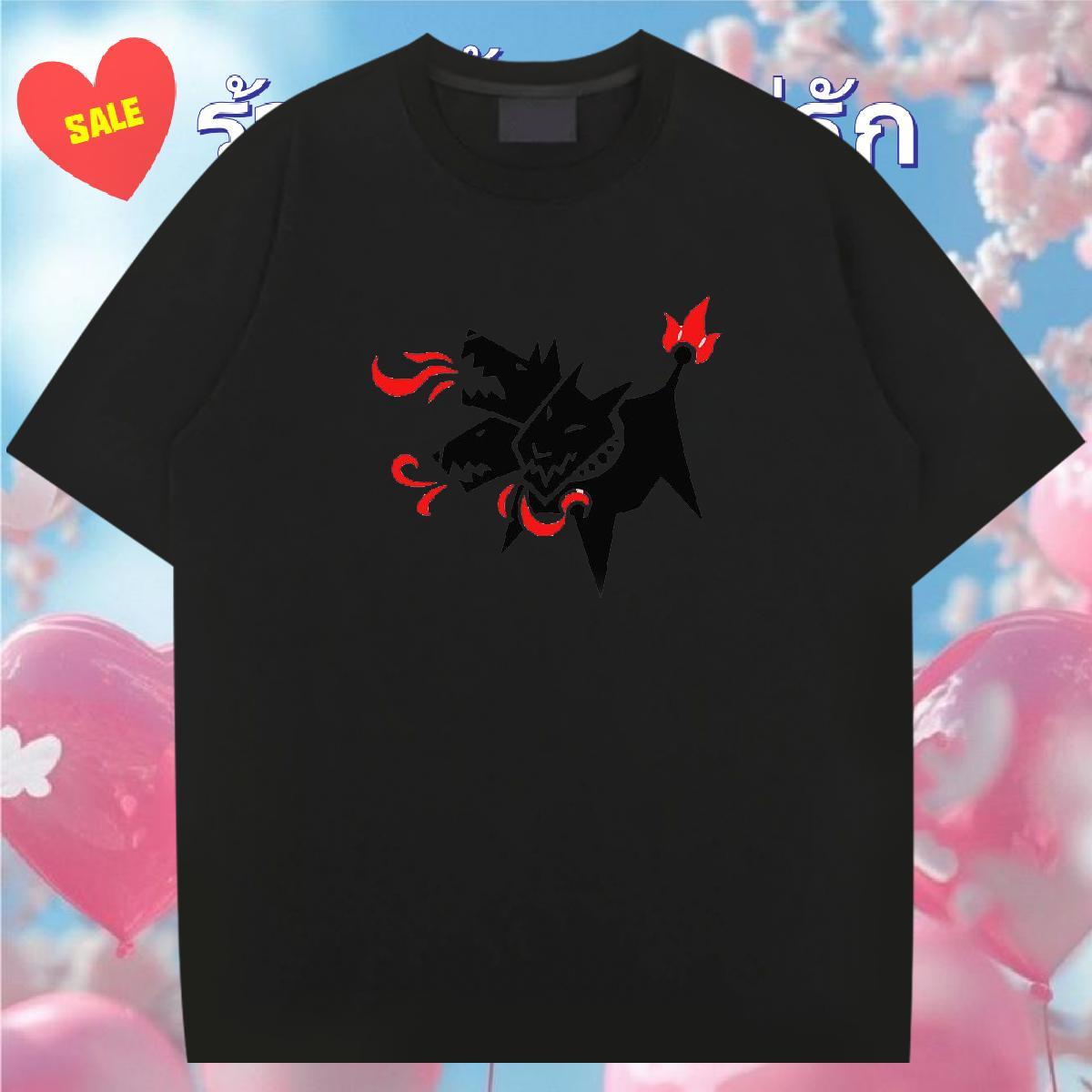 Casual New T-Shirts 100% Cotton 230g wolf Outdoor Tshirts Breathable Short Sleeve Unisex Mens Tshirts Custom Print Oversized