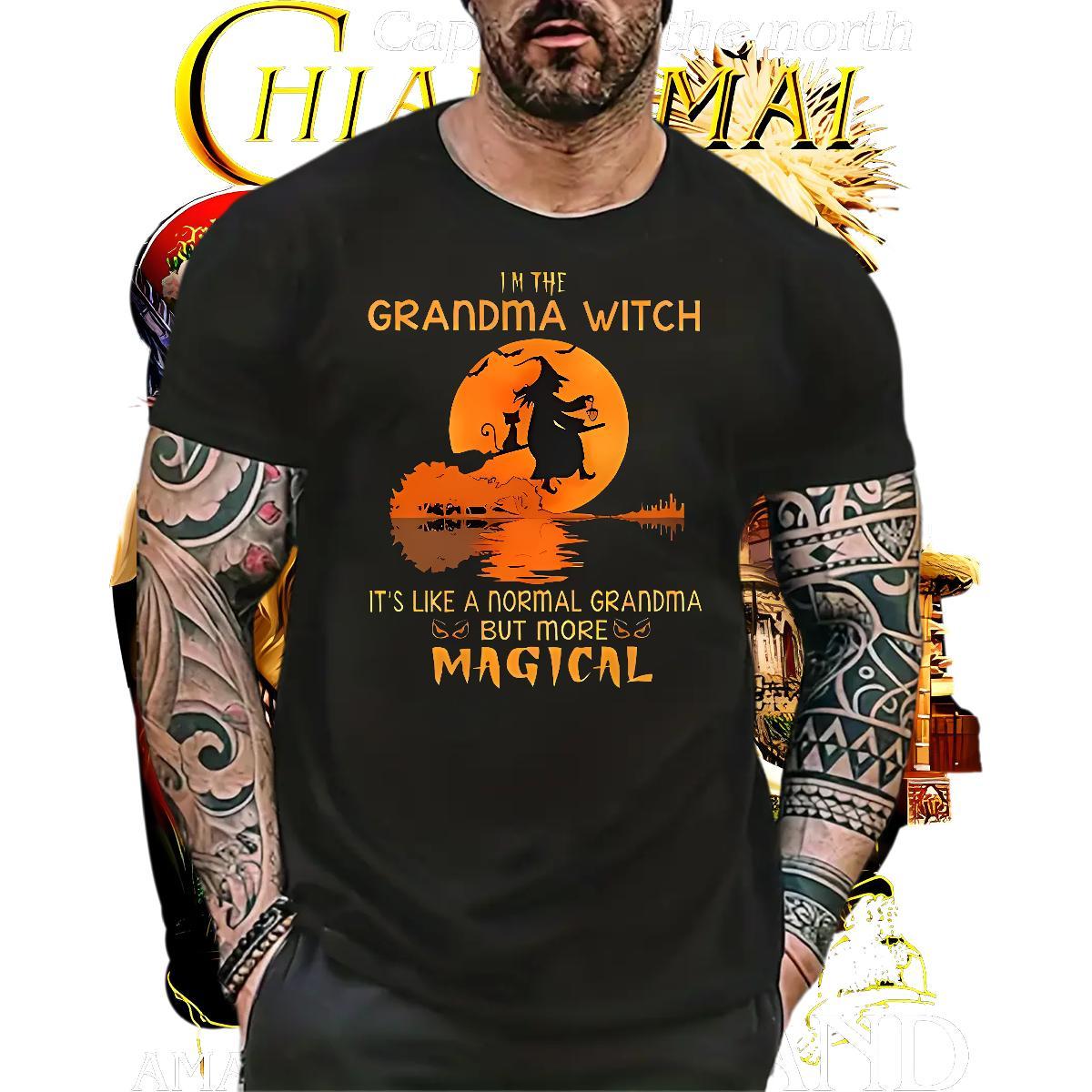 Cool Men Clothes T-Shirt 230g Cotton halloween Man T Shirts Street Crew Neck Black White Stylist Tops Shirt