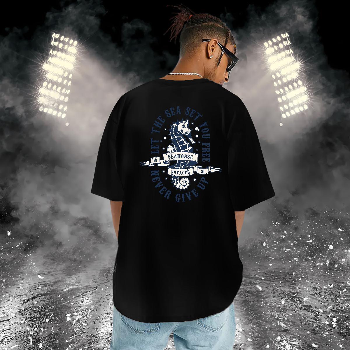 Customized Mens T Shirts 100% Cotton 230g sea house Sports Casual Tshirts Breathable Crew Neck High Quality Men Clothes T-Shirt Skull