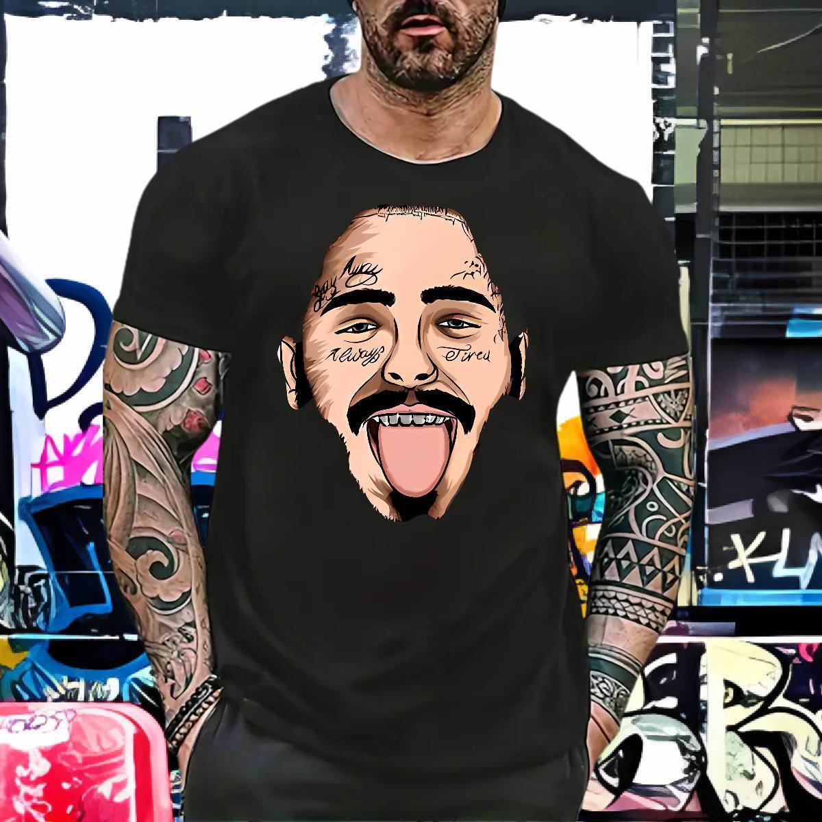 2024 Designer T-Shirts portrait Tops Tees 230g Cotton Street Popular DIY Logo Oversized Breathable Short Sleeve Mens Tshirts