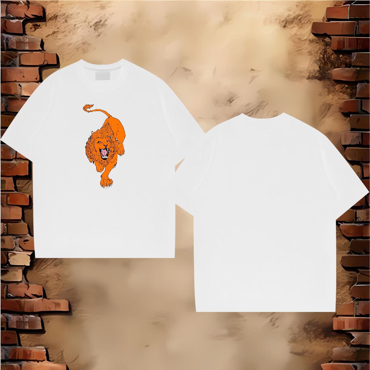 T Shirts Men 230g 100% Cotton tiger Sport Breathable Crew Neck Skull Men Tees DIY Customized Popular Clothings