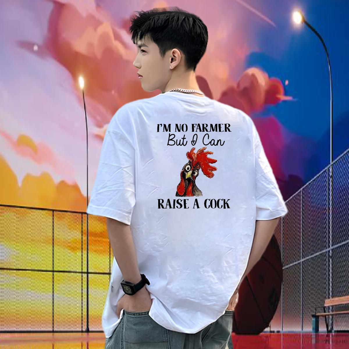 Fashion T shirt 230g Cotton chicken Casual Daily Wear Tshirts O-Neck Short Sleeve Brand Men Tshirts Custom Printed