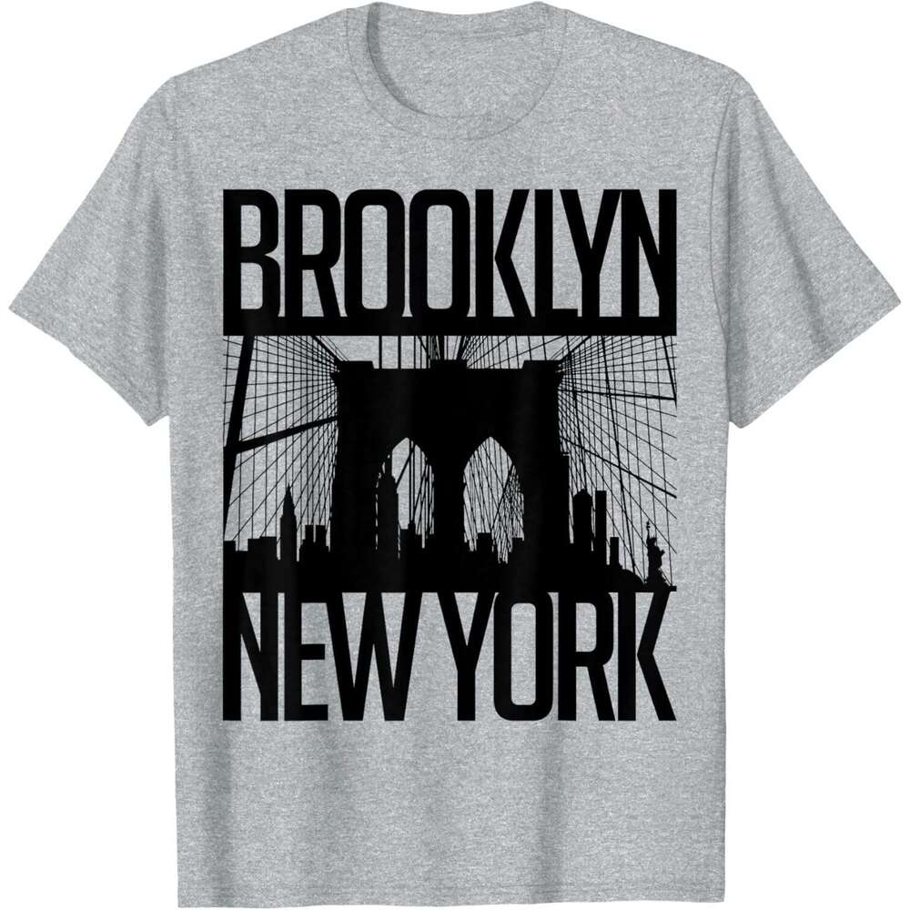 T shirt Mens Bridge Shirt, Brooklyn New York City Graphic Design T-Shirt shirts tshirt graphic tee Casual tops summer clothes Short sleeve Free shippi