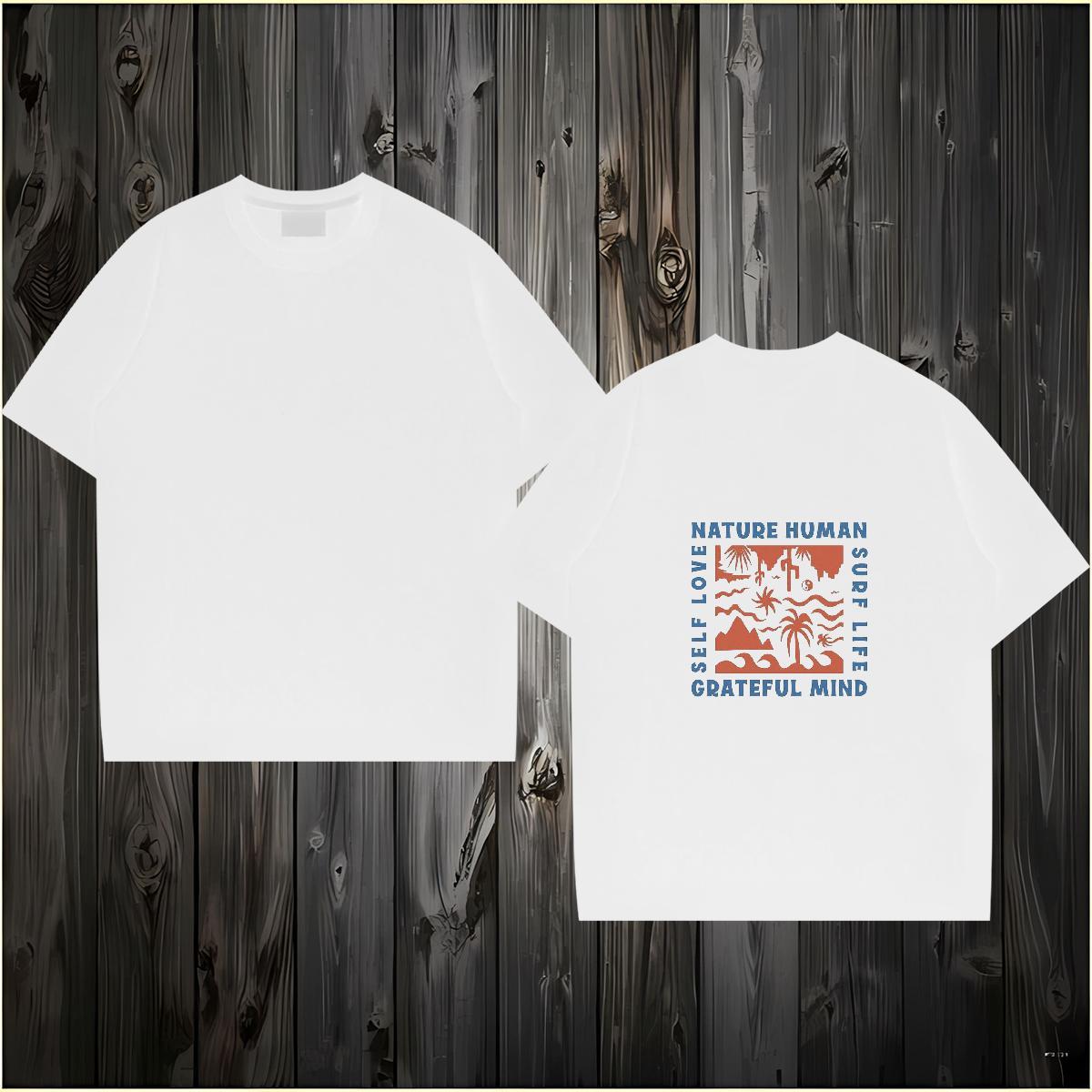 Customized Men T Shirts 100% Cotton 230g tree Anime Printing Street Wear Breathable Crew Neck Designer Men Clothes T-Shirt Cartoon Printing L-4XL