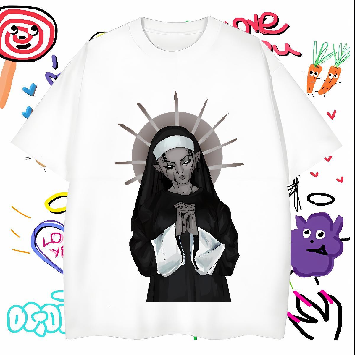 T Shirts Men 100% Cotton 230g pray Street wear Hip Hop Pure Cotton Custom Printed Men Tshirts Classic Casual Unisex Polos