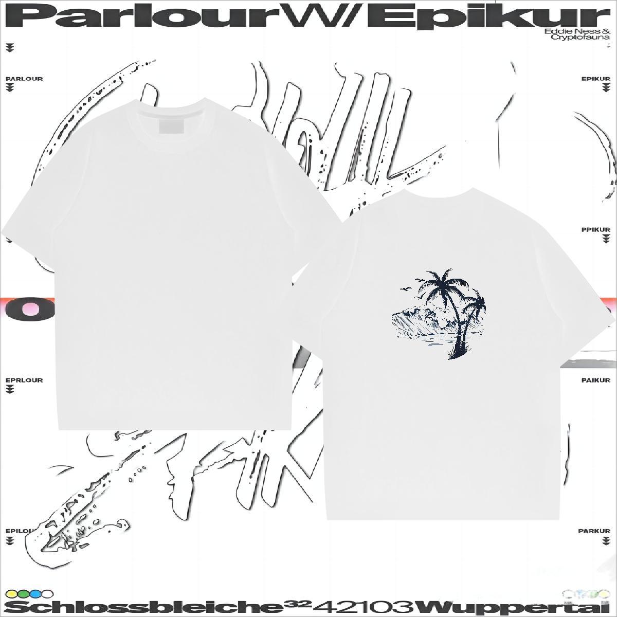 2024 Designer T-Shirts 230g Pure Cotton tree High Street Hip Hop Tee Shirt Crew Neck Breathable Comfortable Men Clothes T-Shirt DIY Logo Oversized