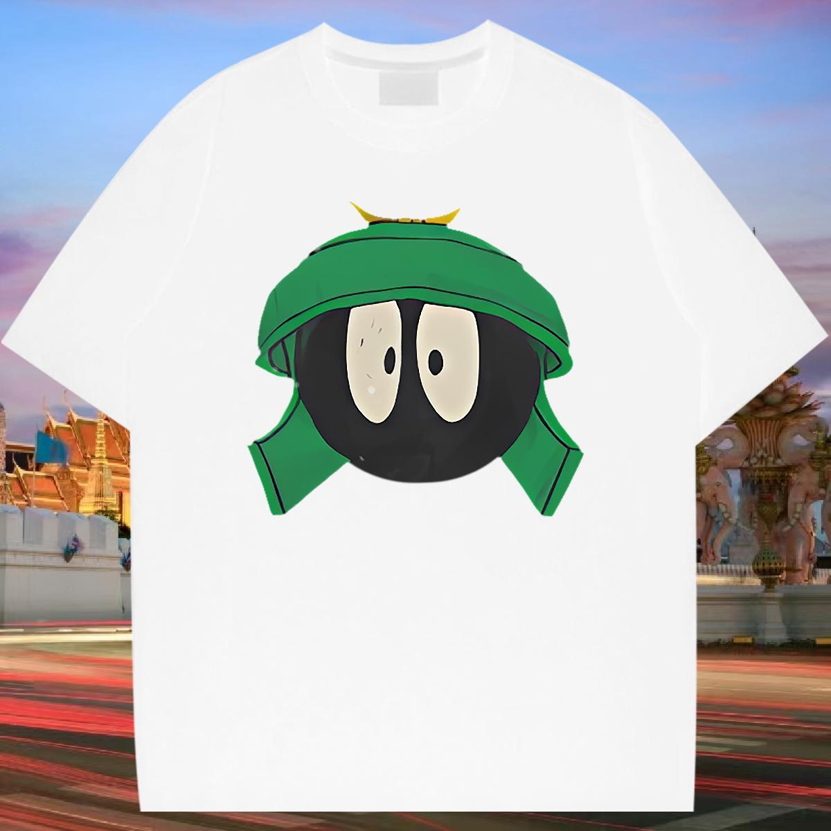 Mens T Shirts 230g Pure Cotton game Sports Casual Short Sleeve O-Neck Skull Mens Tshirts 2024 Summer Cool Tops