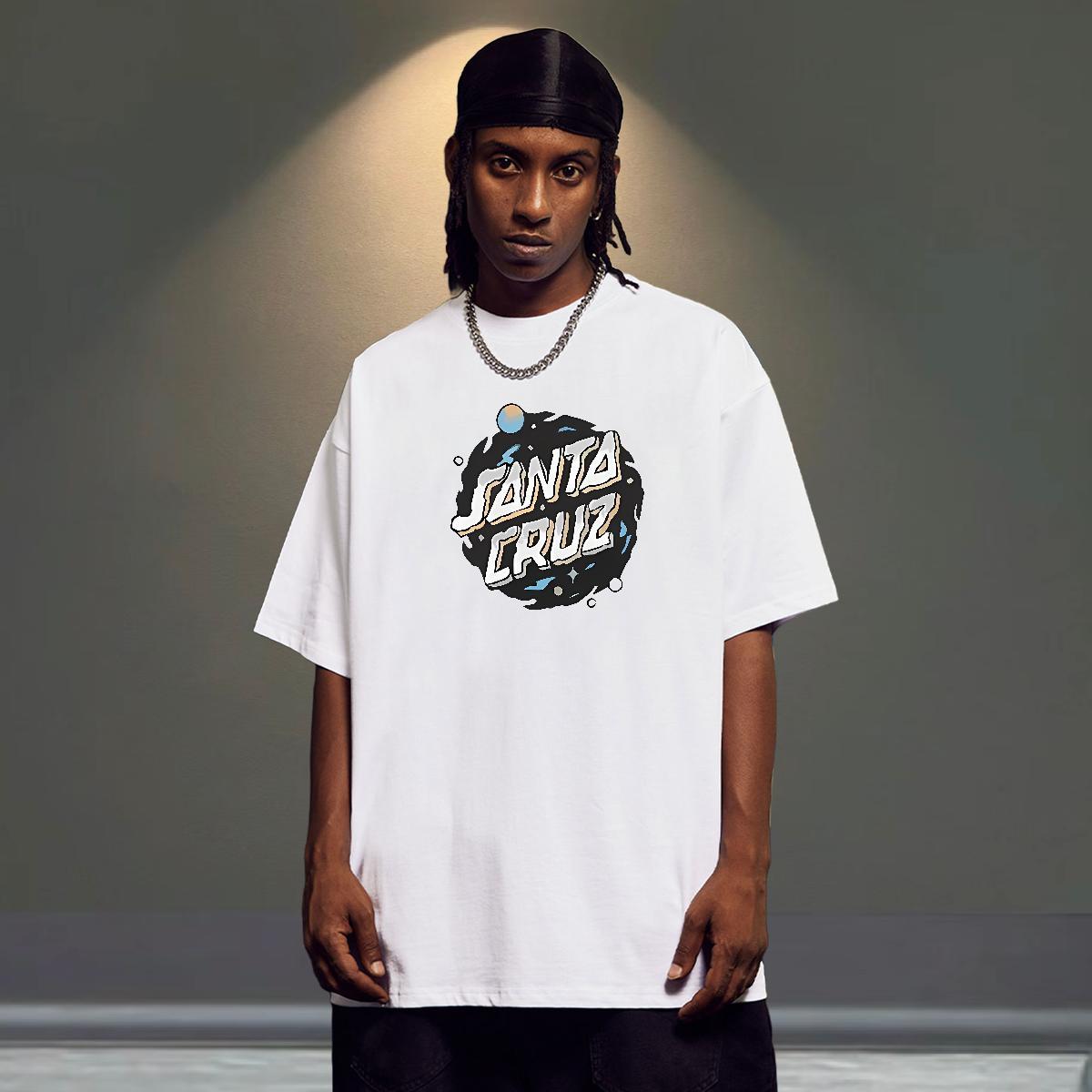 Loose Fit Couples T Shirts 230g Cotton Hip Hop Street letter DIY Printed Breathable Short Sleeve Fashion New T shirt Tees Shirts