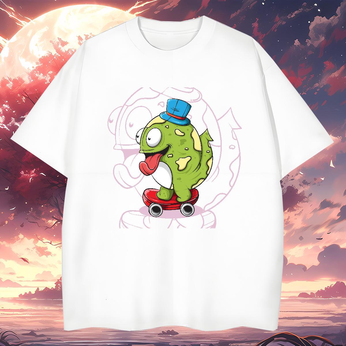 T-Shirts 230g Cotton grimace Sport Breathable Crew Neck Oversized 3XL 4XL Men Tops Tees 2024 Designer Soft Polos