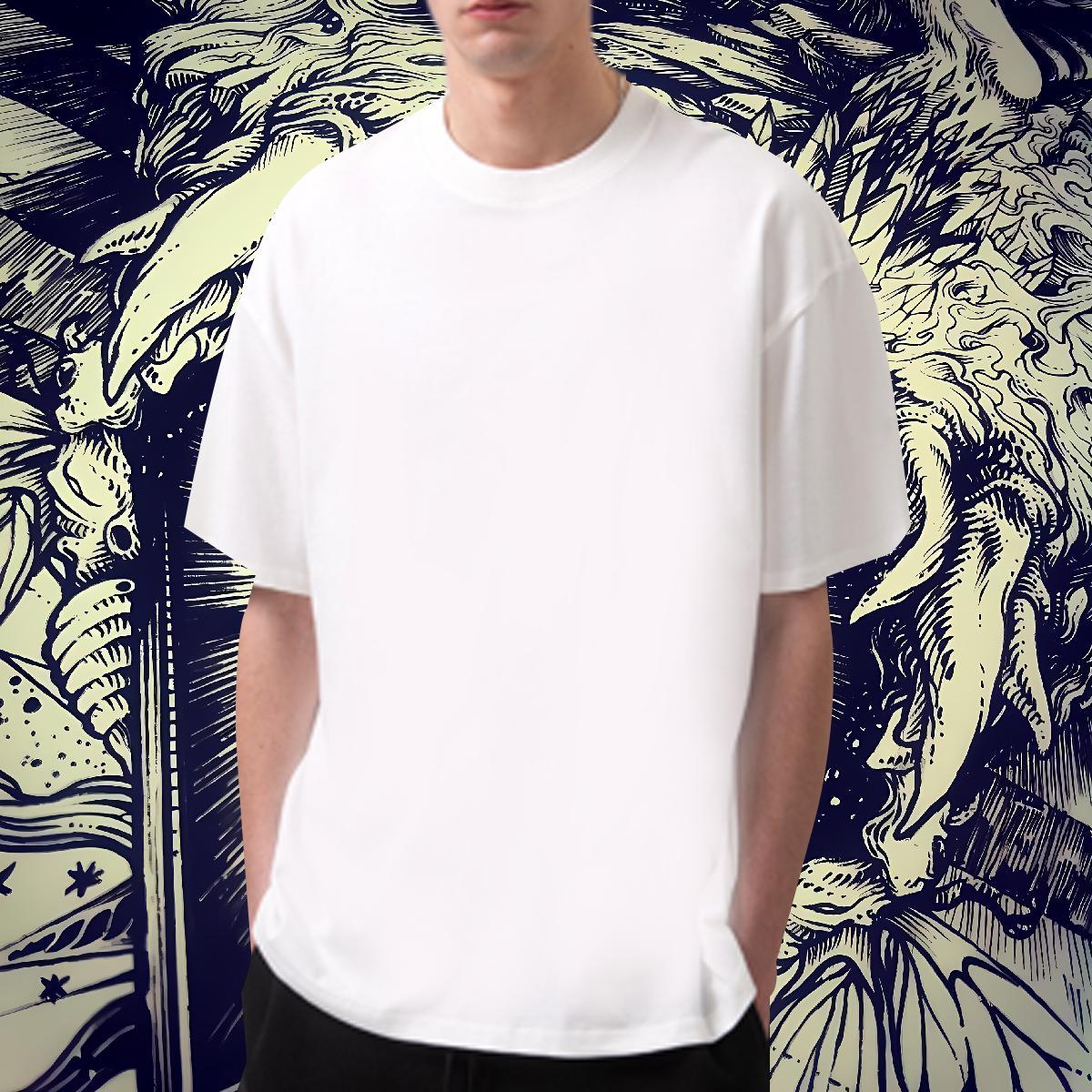 New Designer Mens T Shirts 230g Cotton halloween Daily Wear Clothes Breathable Short Sleeve High Quality Men Clothes T-Shirt Plus Size Custom