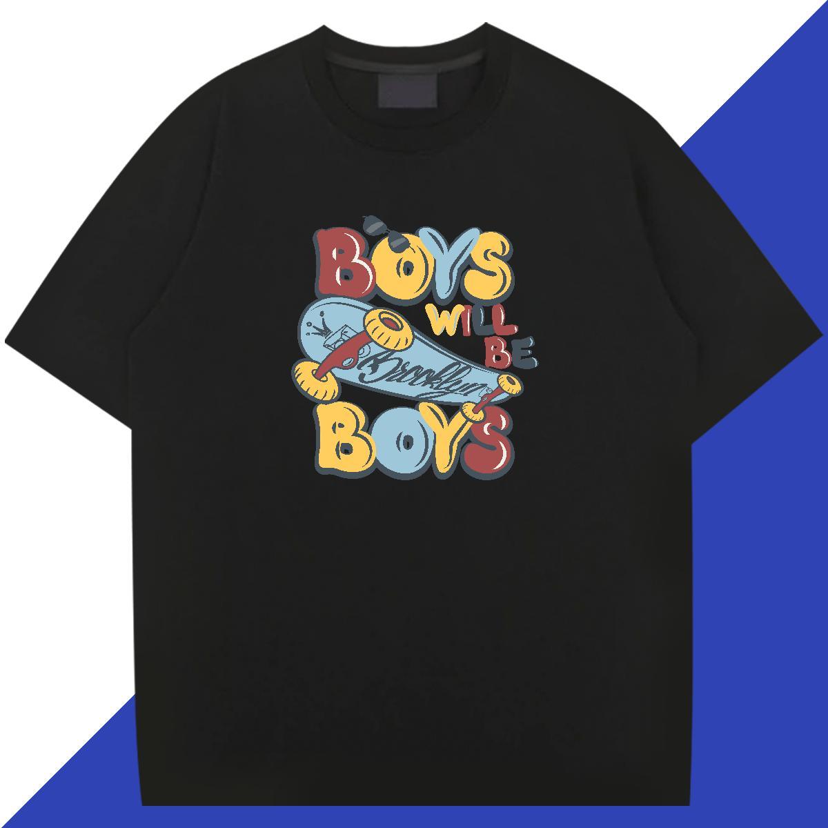 Loose Fit Men Tops Tees 230g Cotton Casual Daily Wear letter Customized Print Short Sleeve Soft Fashion T-Shirts Polos