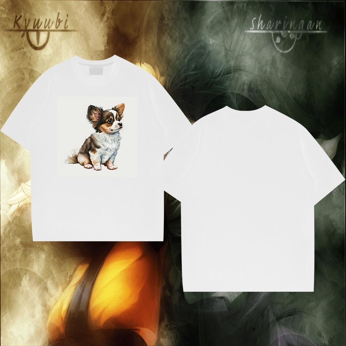 Wholesale Men Tshirts 230g Pure Cotton Street wear Hip Hop Dog Oversized 3XL 4XL Breathable Short Sleeve 2024 Designer Mens T Shirts Wear