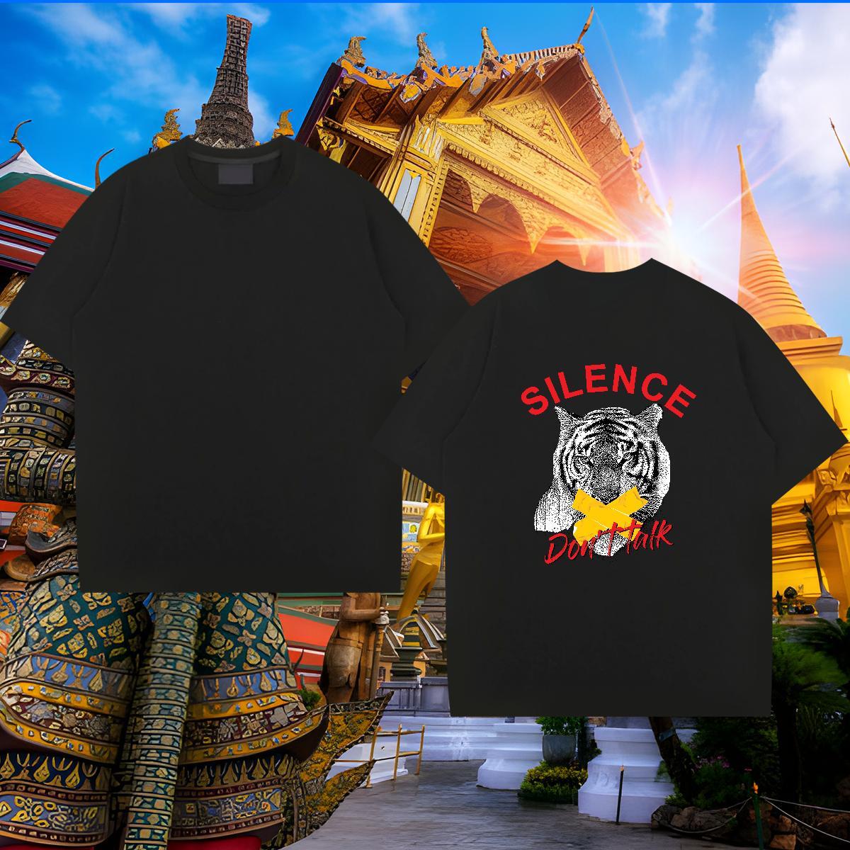 Loose Fit Men Tops Tees 230g Pure Cotton Man T Shirts Hip Hop O-Neck Short Sleeve Custom Print Oversized Fashion Casual Tshirts