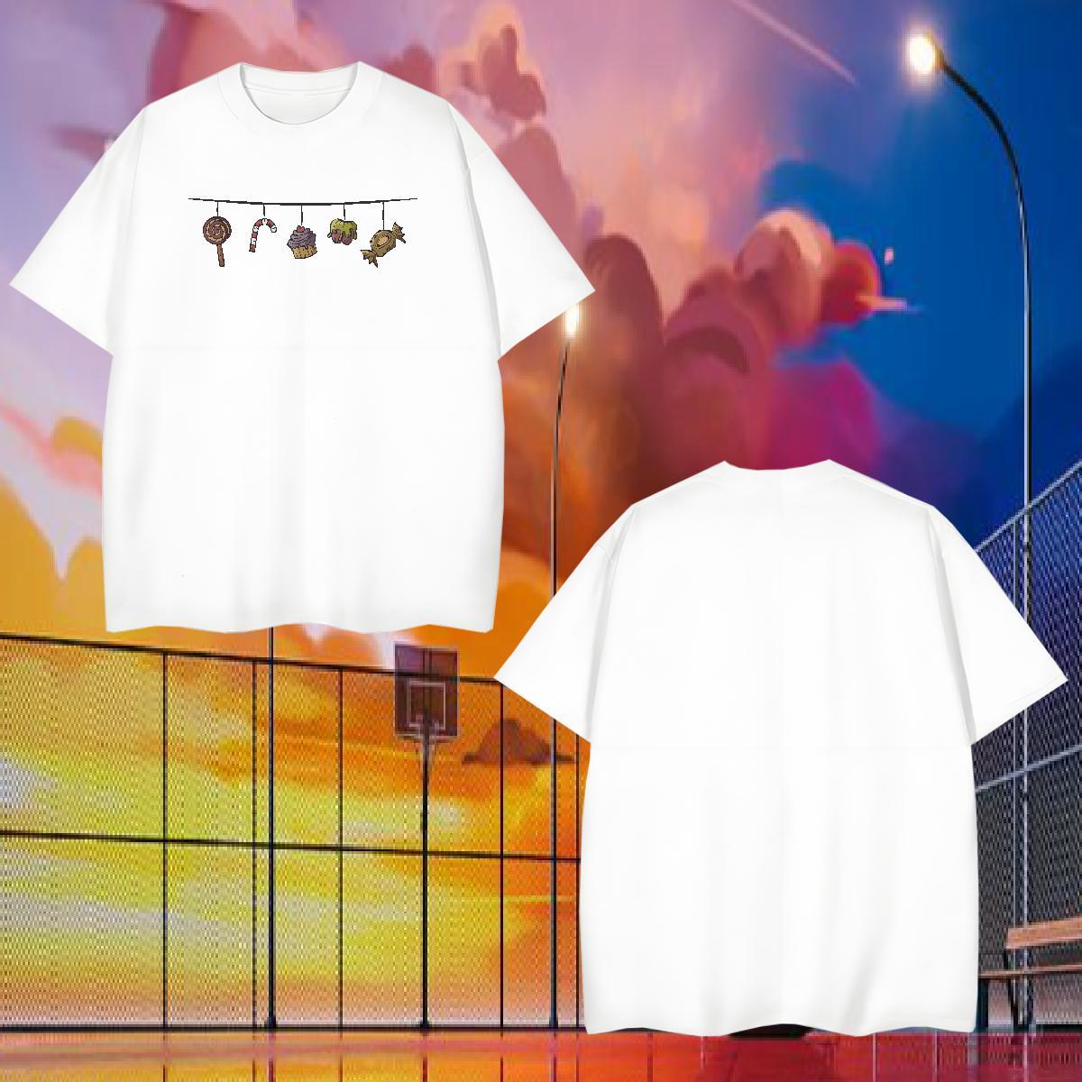 New Arrival Mens T Shirts 230g Cotton halloween Home Outdoor Tops Breathable Short Sleeve Brand Couples T Shirts DIY Logo Oversized
